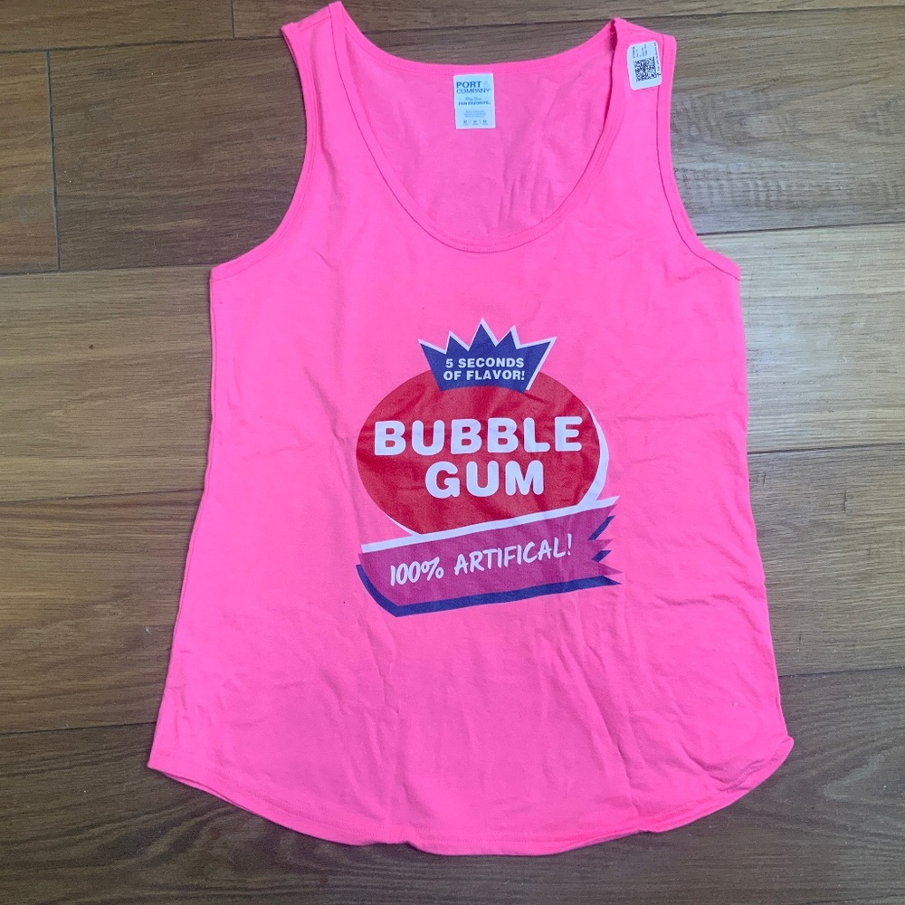 NWT Neon Pink Bubble Gum Tank Top Size M